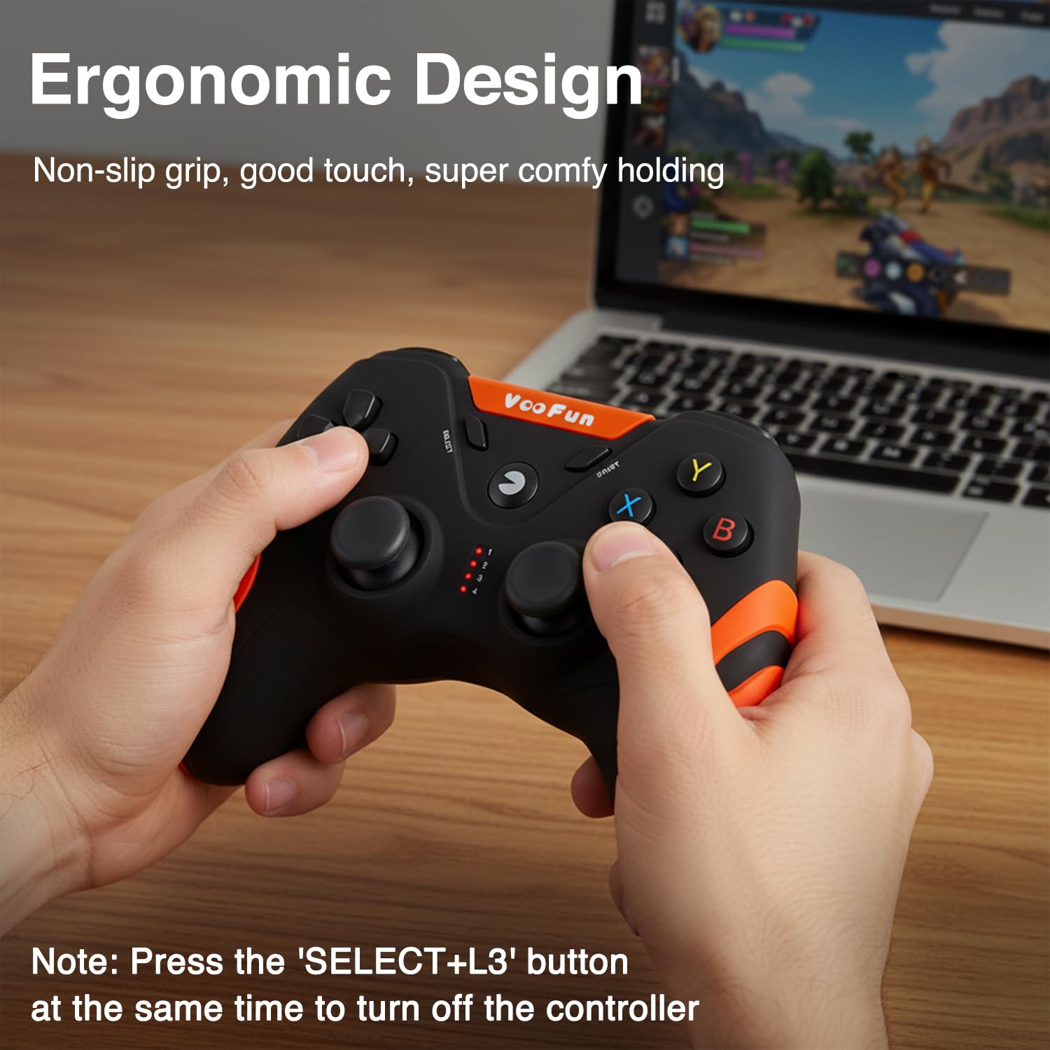 VooFun Controller PC, 2,4G Wireless Controller PS3 Joystick PC con Hall Joysticks, Doppia Vibrazione, Gaming Gamepad per PS3, Windows 7/8/10/11, Steam, Laptop, Raspberry Pi, Android TV, TV Box