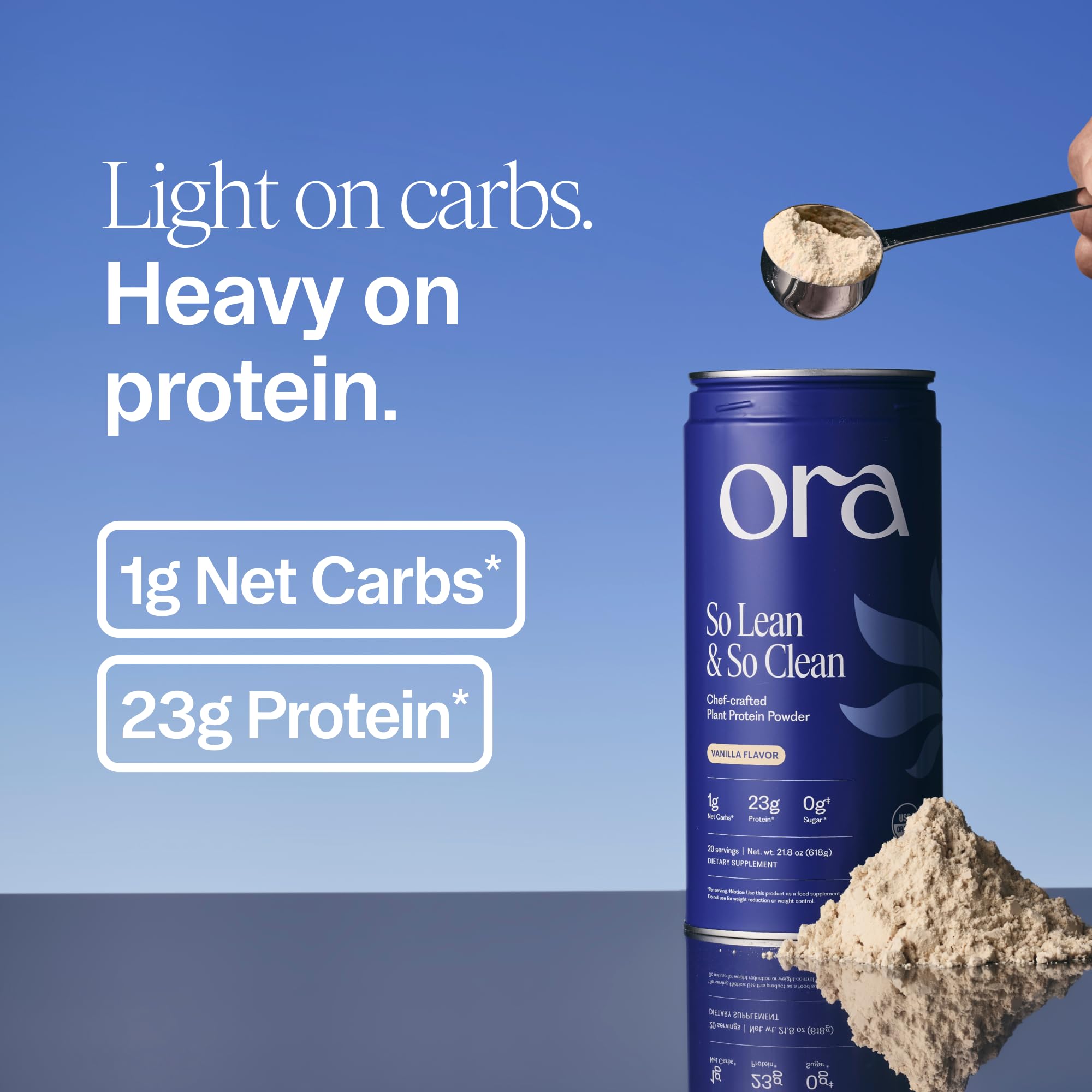 Ora Organic Vegan Protein Powder for Women & Men - Vanilla, 20 Servings — Amazon image 5