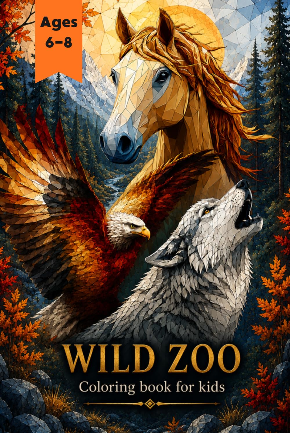 WILD ZOO: Coloring book for kids