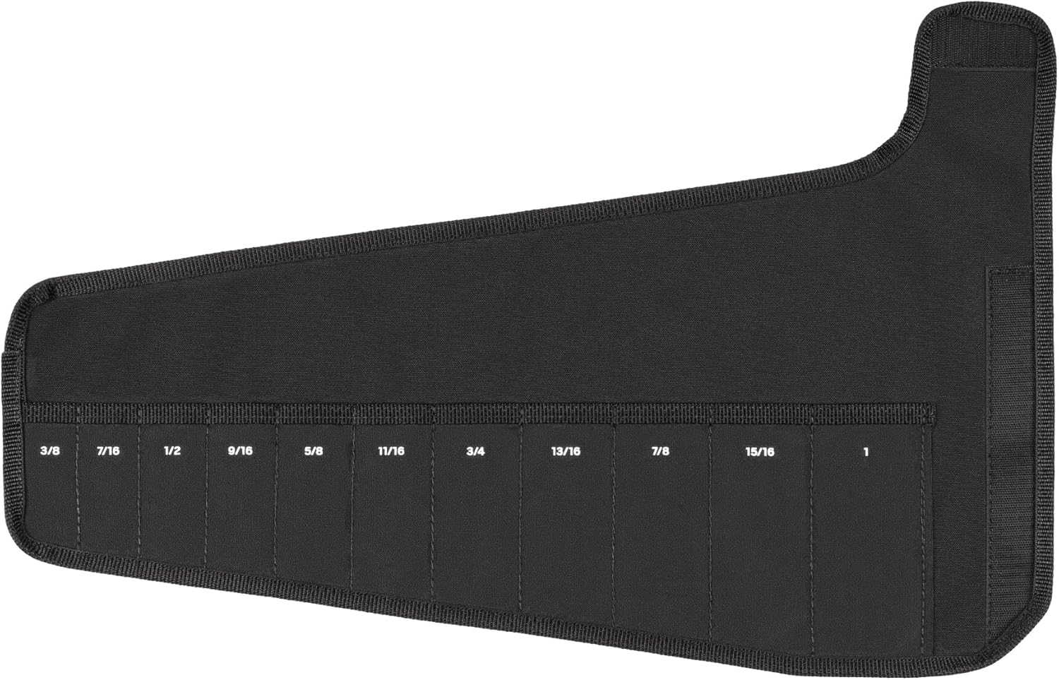 TEKTON 11-Tool Angle Head Wrench Pouch (Black, 3/8-1 in.) | OTP21105