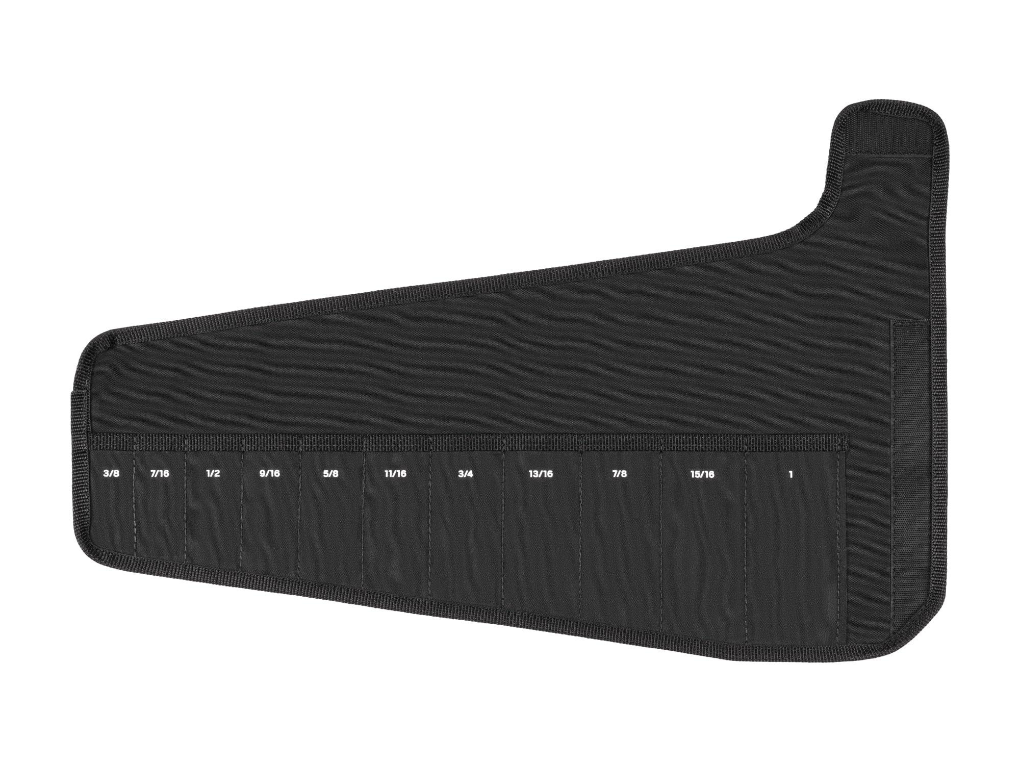 TEKTON 11-Tool Angle Head Wrench Pouch (Black, 3/8-1 in.) | OTP21105