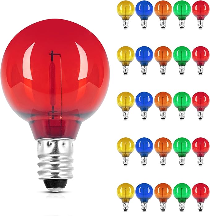 We Charger G40 Colored Led Replacement Bulbs for Outdoor String Lights
