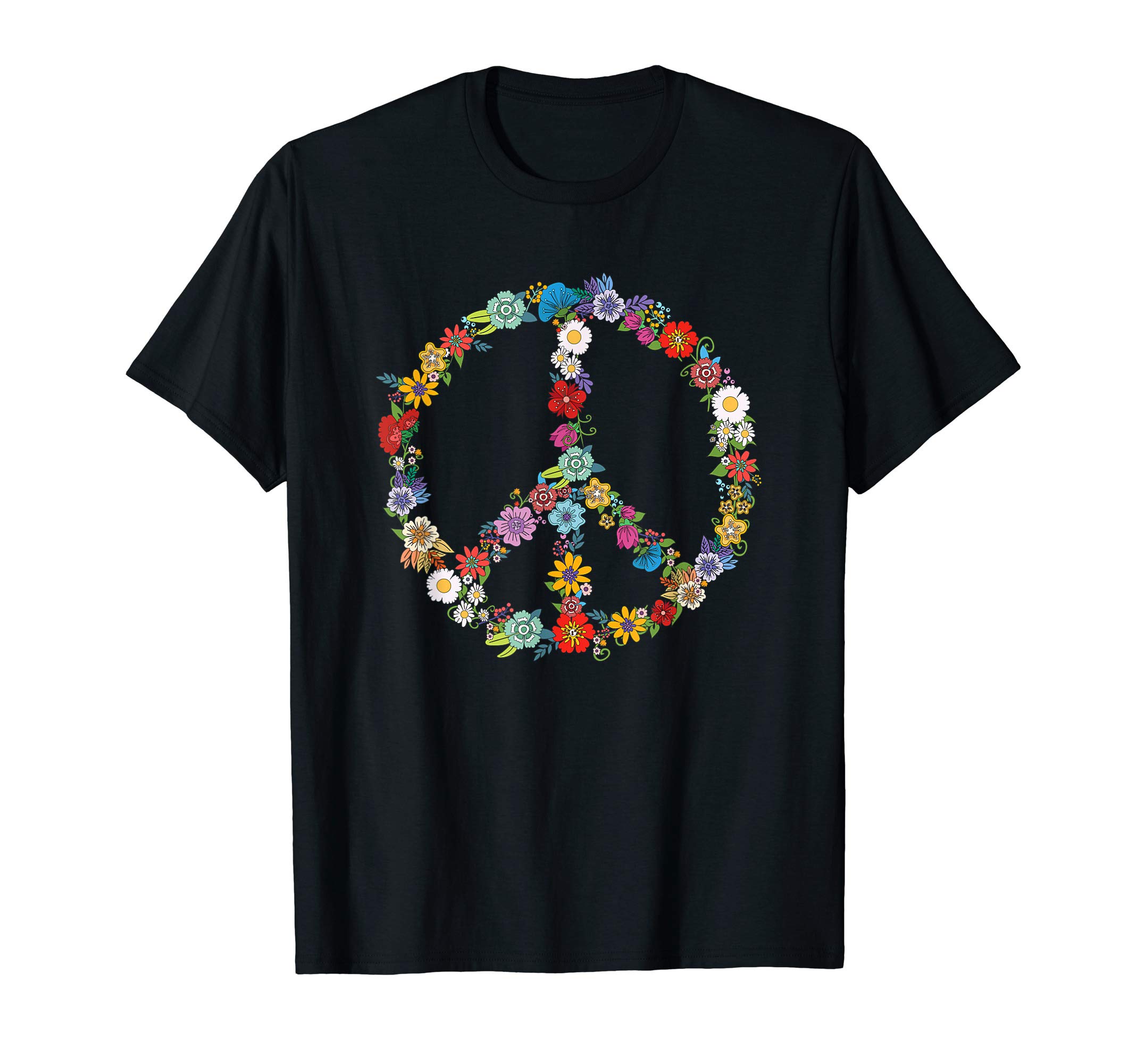 Love and Peace Flower Hippie Lover Beautiful Cute Funny Gift T-ShirtOEKO-TEX STANDARD 100