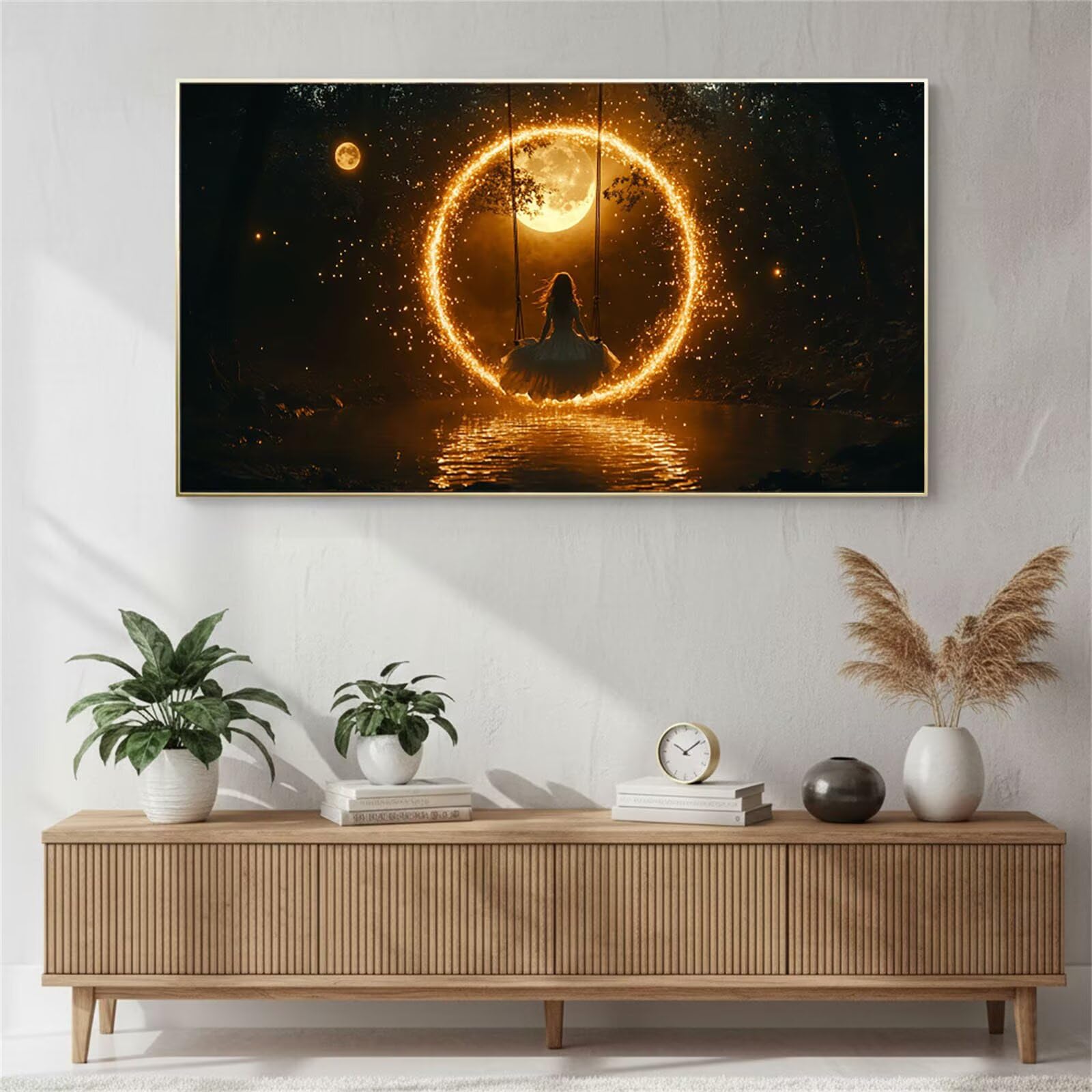 Diamentowe zestawy artystyczne, 5D, dla dorosłych, księżyc, dziewczyna, malarstwo, mozaika, kryształ, sztuka według numerów, hobby dla dorosłych kobiet, sztuka estetyczna i rękodzieło, do dekoracji