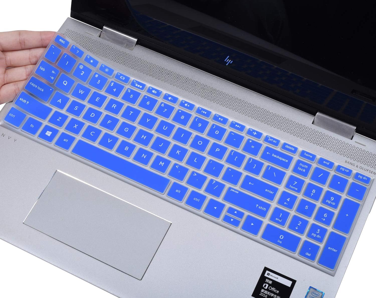 CaseBuy Keyboard Cover Compatible HP Envy x360 2-in-1 15.6" Laptop / 2019 2018 HP Pavilion x360 15.6? Series/HP Envy 17t Series/HP Envy 17 17-AE 17-BS 17-BW 17-CA0011nr 17-BY0040N, Blue