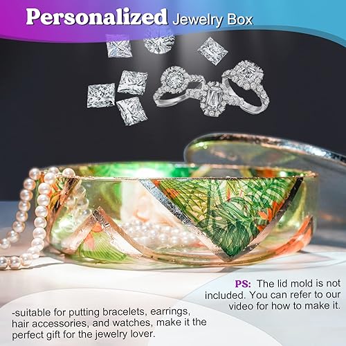 Miniatura 4 de LET'S RESIN Moldes epoxi grandes, 8 pulgadas para macetas suculentas, moldes redondos de silicona para fundición de resina, yeso, cemento de