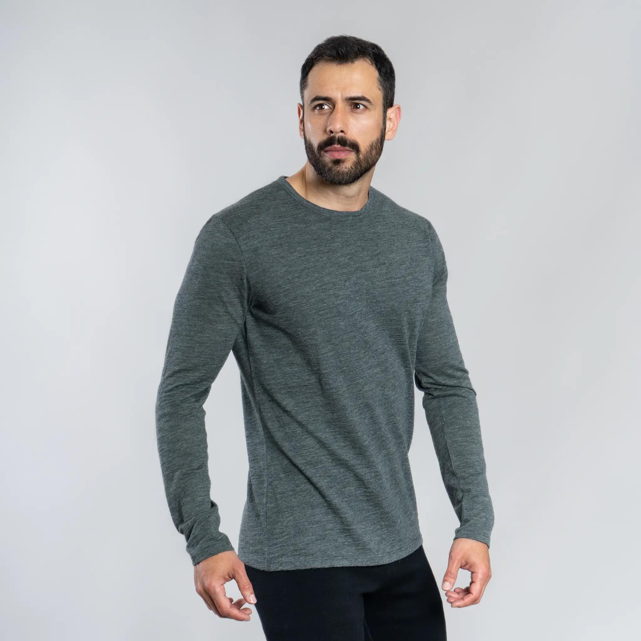 Arms of Andes Men's Alpaca Wool Long Sleeve Base Layer: 160 Ultralight