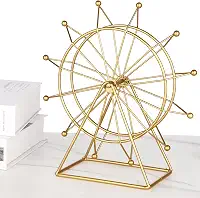 Decoração de casa roda gigante - presente de roda gigante dourada, decoração de prateleira para sala de estar estante ou mesa
