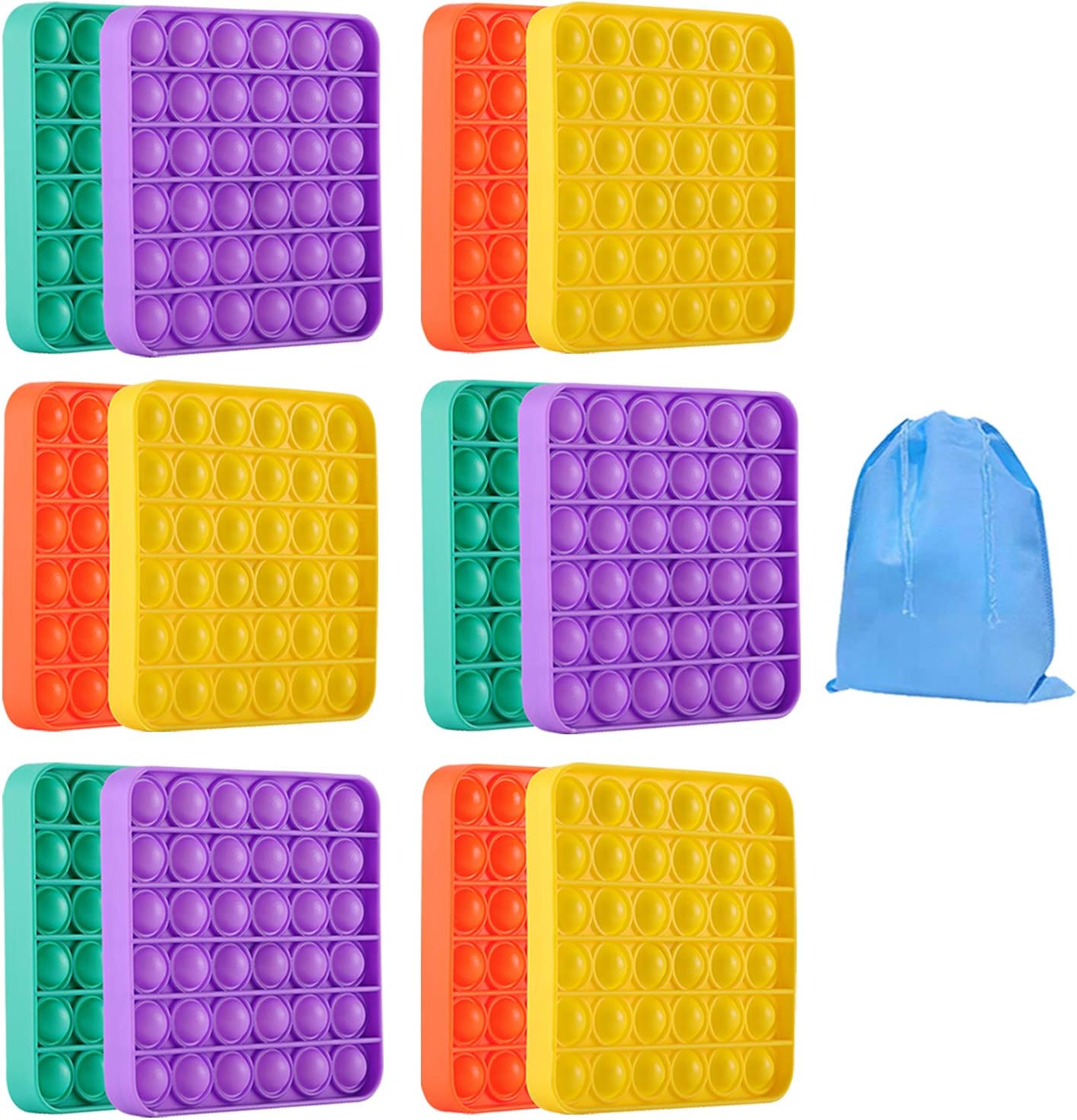 SoulLife 12 Pack Push Pop Fidget Sensory Toys Valentines Day Gift for Kids