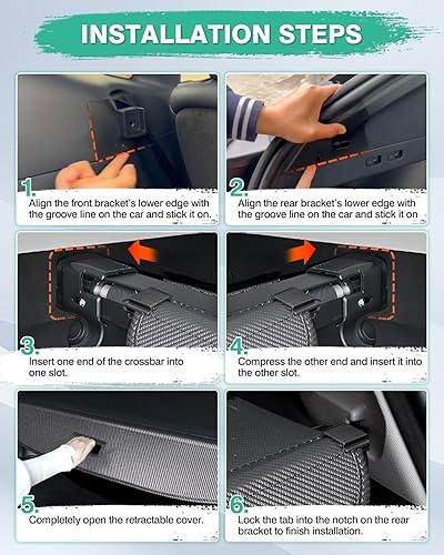 Miniatura 176 de Powerty Cubierta de Carga para Accesorios Kia Sportage 2023-2025 2026, Textura de Lona Cubierta Retráctil para Maletero Trasero de Carga de Equipaje