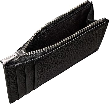 Calvin Klein FOIL EMBOSS N/S ZIP CARDHOLDER Cüzdan Erkek BLACK Tek Beden
