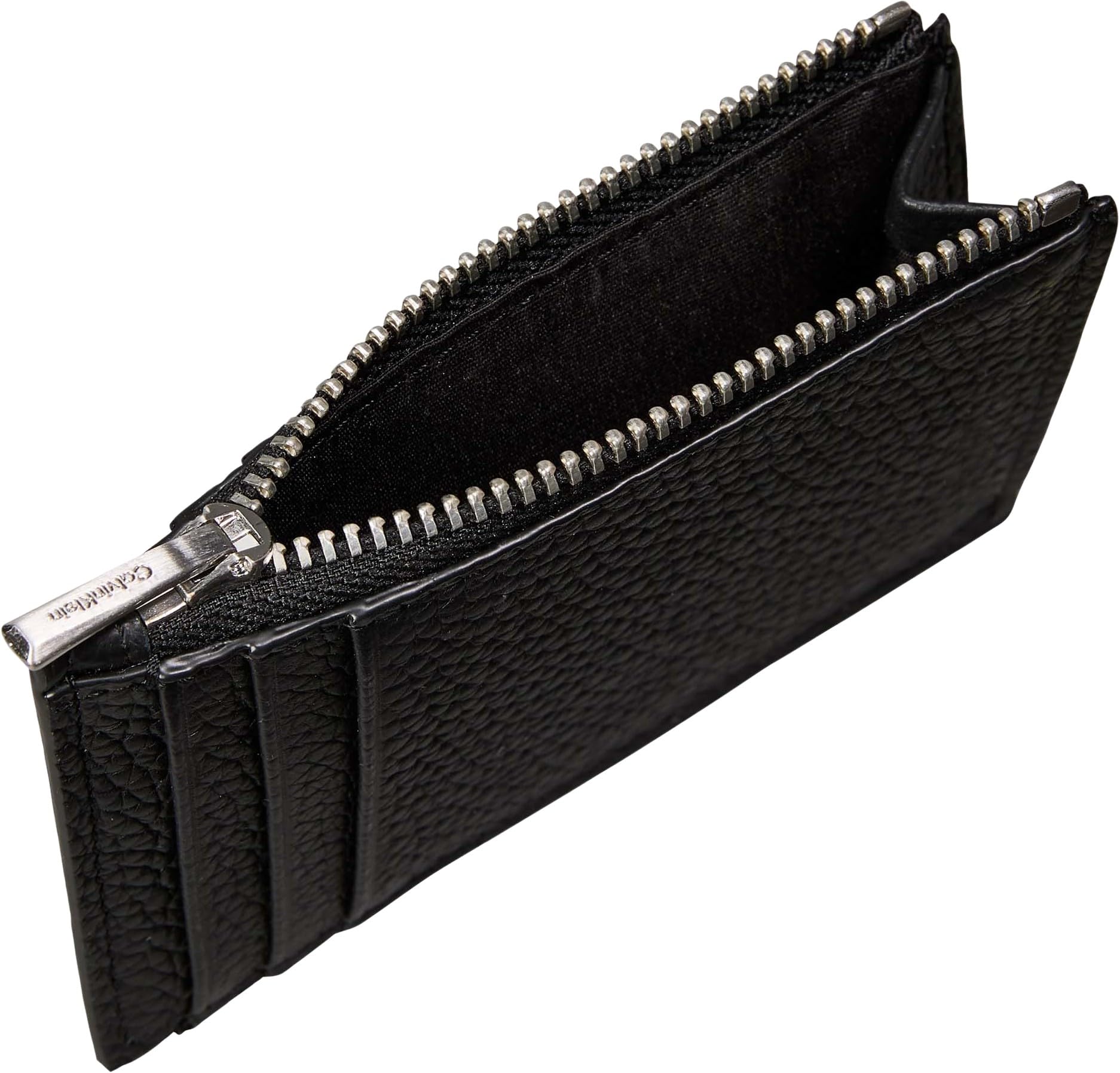 Calvin Klein Tarjetero Hombre Foil Emboss de Piel, Negro (Black), Talla Única