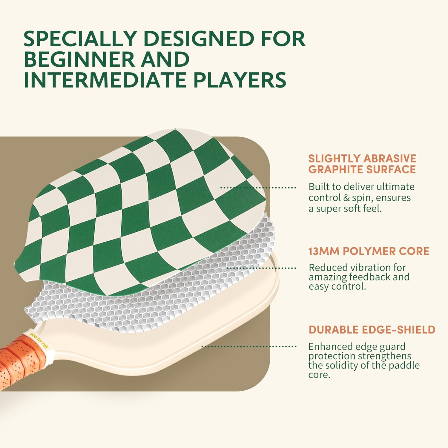 Pickleball Paddles Set of 2/4- USAPA Approved Graphite/Fiberglass Pickleball Racket, 2 Pickleball Rackets, 4 Balls and 1 Portable Carry Bag, Aesthetic Pickle Ball Set for Men Women Beginners - Image 3