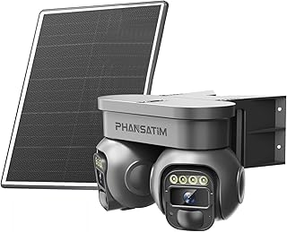 Dual Lens Outdoor Cameras for Home Security with 64G Card- 4G LTE Cellular No WiFi Need，Wired Security Cameras Wireless Outdoor with Floodlight Color Night Vision, PIR Detection Siren