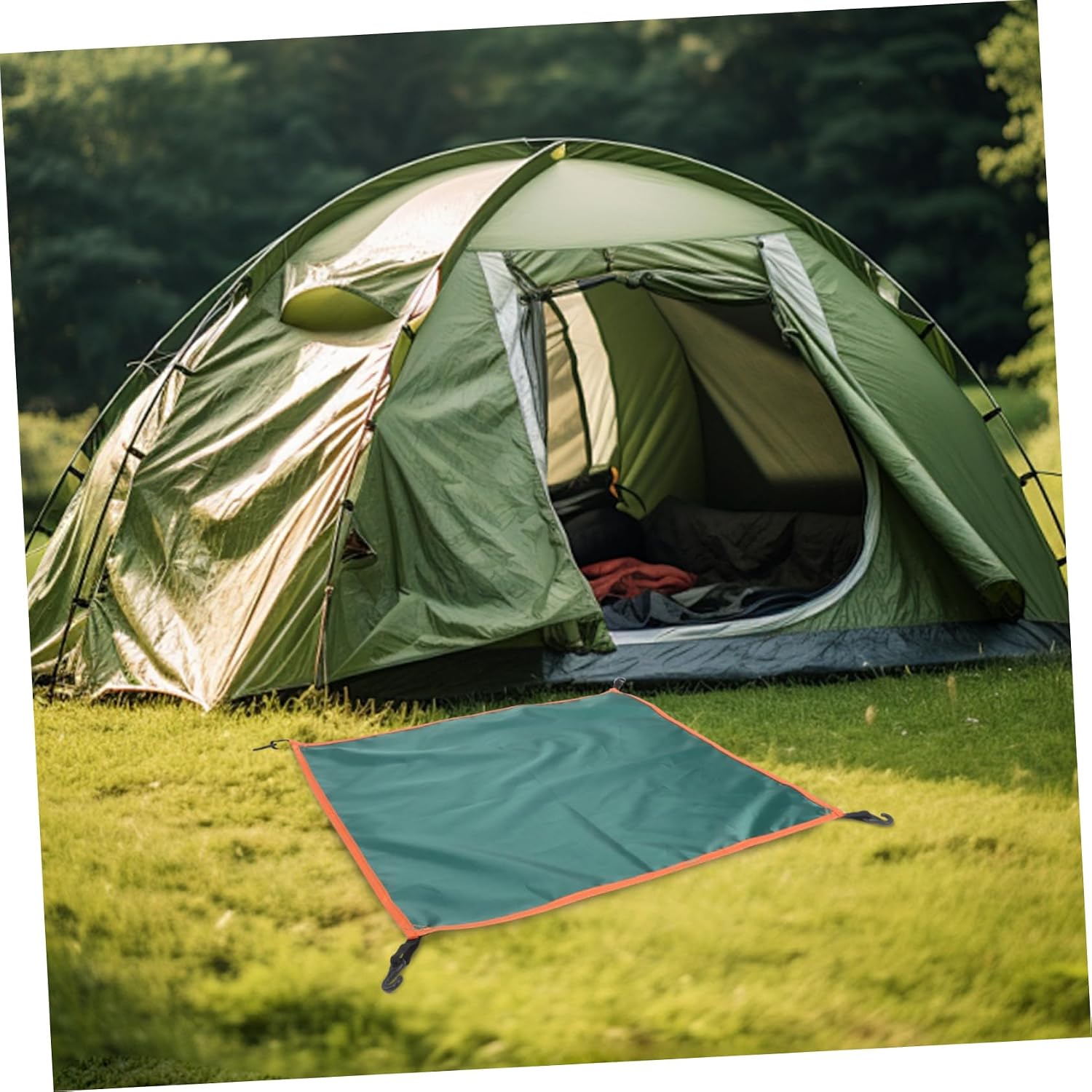 Toddmomy Folding Rain Fly Tent Tarp Waterproof Windproof Outdoor Tent Cover Easy to Install Great for Camping Hiking