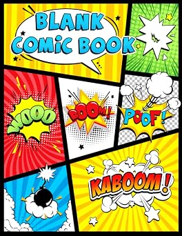 Blank Comic Book Blank Comic Book Draw Your own Comics And Create The Best Stories. Comic Panels for Drawing. Templates for Comics.