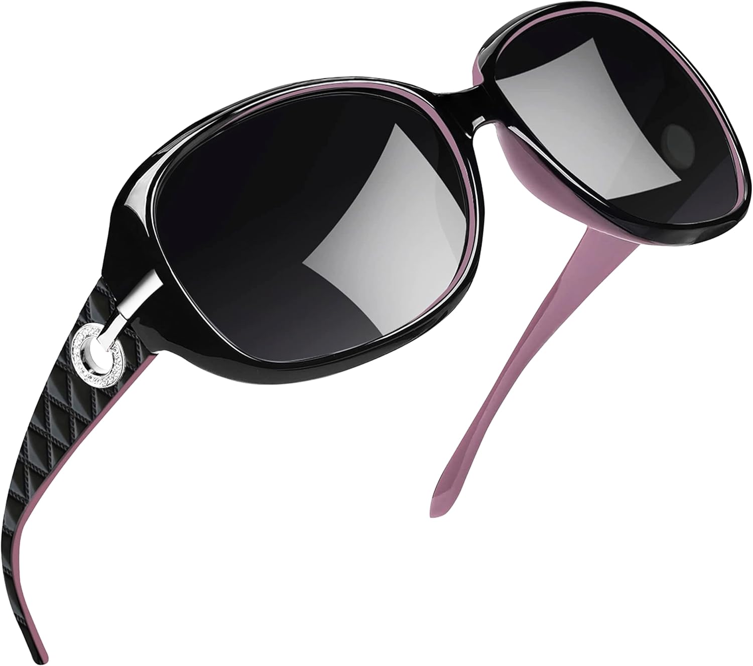 Joopin Big Womens Sunglasses Polarized Trendy Sun Glasses Large Rectangle UV Protection Rhinestone Sunnies