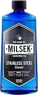 Milsek Stainless Steel Cleaner - Multipurpose Cleaning Supplies for Home and Kitchen Appliances, Sink, Stovetop, Dishwasher, Microwaves and Refrigerators - 12 Fl Oz (Pack of 1)