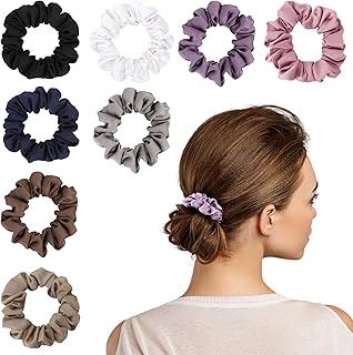 Scrunchies for Women,Silk Satin Hair Scrunchies,Elastic Strengthening Hair Ties,Ponytail Holder Suitable for Thick Thin