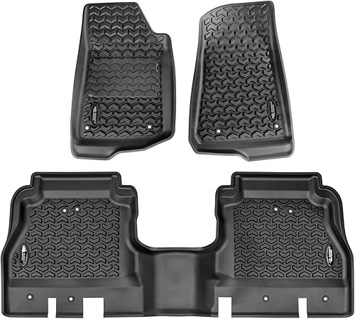 Vista 45 de Rugged Ridge - Revestimiento de piso, JLU 4 puertas, trasero únicamente, Negro