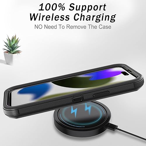 Miniatura 6 de TASHHAR Funda de teléfono para iPhone 15 Pro, resistente y resistente a prueba de golpes, funda protectora con clip para cinturón para Apple iPhone