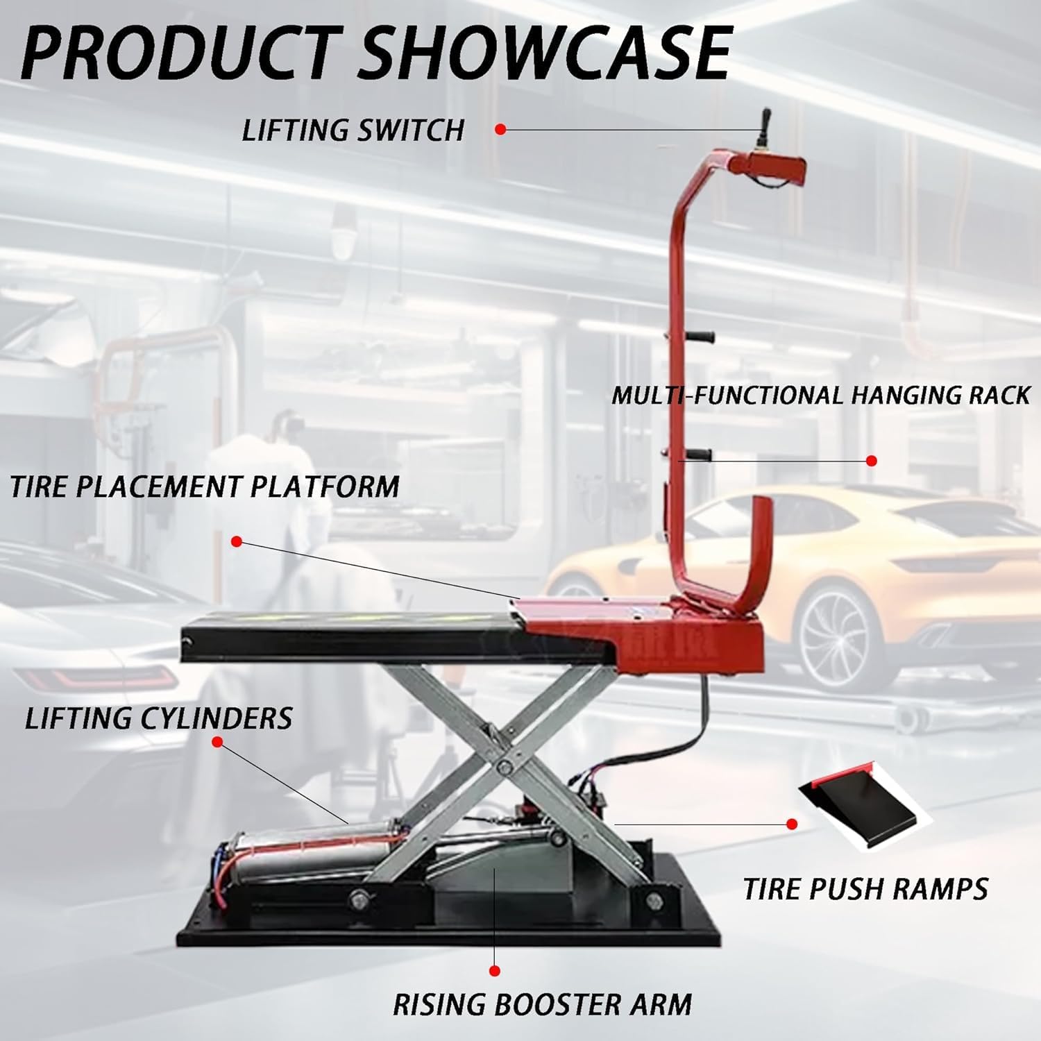 2.0HP Industrial Assist Arms Tire Changer Wheel Changers Machine Rim Diameter 14"-24" Modle 508/1 Year Full Warranty (Equipped with a tire Lift)
