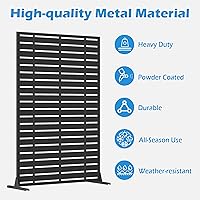 Vista 17 de Domi - Pantalla de privacidad de metal, paneles de pantalla de patio al aire libre, vallas decorativas, soporte divisor de espacio para habitación