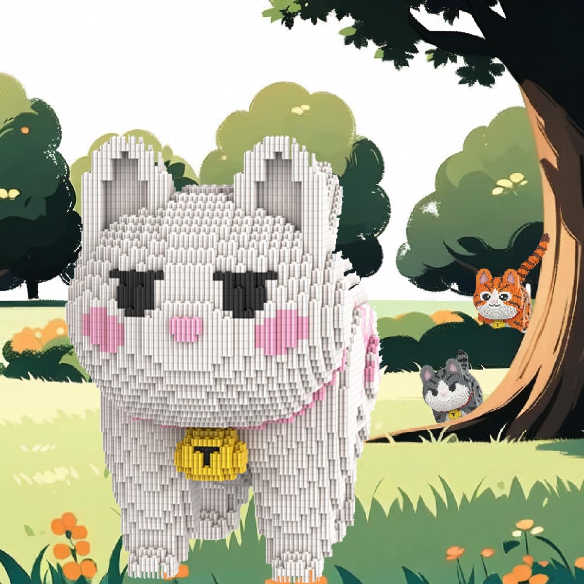 DAHONPA Animal Cat Micro Building Blocks Set (6450 Pieces), Gift for Adults and Kids