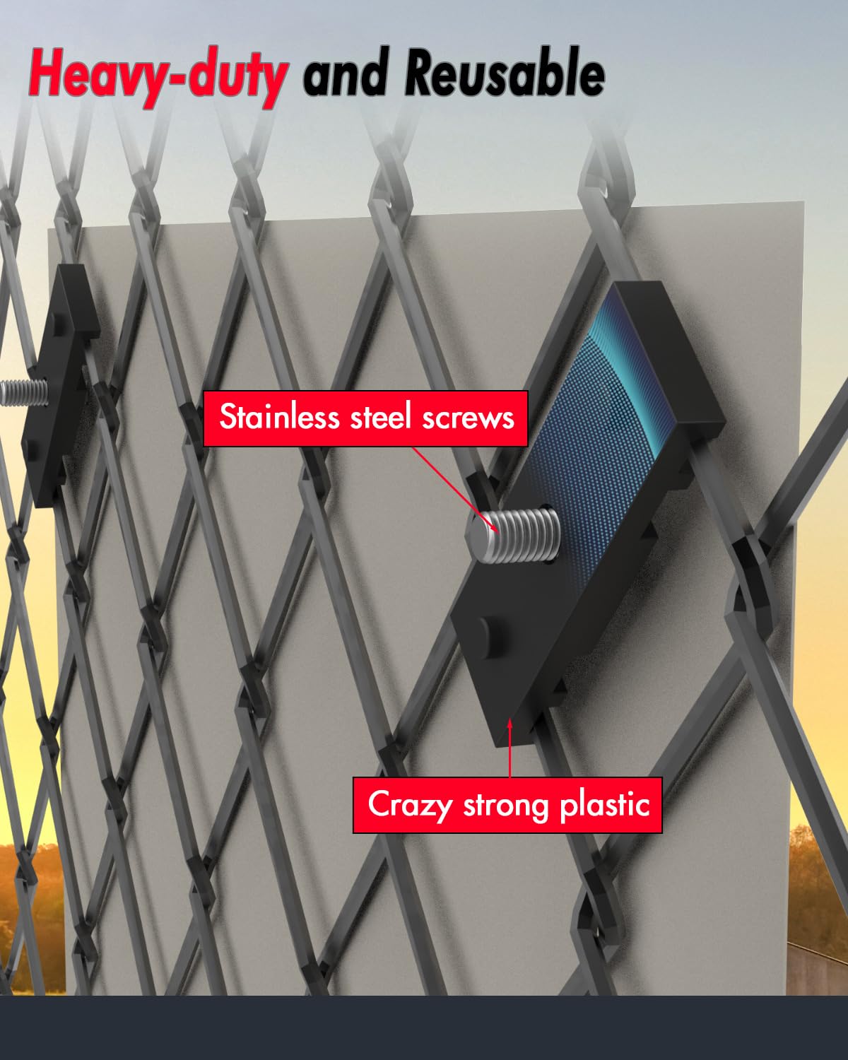 Amazon.com : Zakdbbry Chain Link Fence Sign Mount, Fence Sign Fastener  Bracket, Fit for All Chain Link Fence, Black 8 Packs : Patio, Lawn & Garden