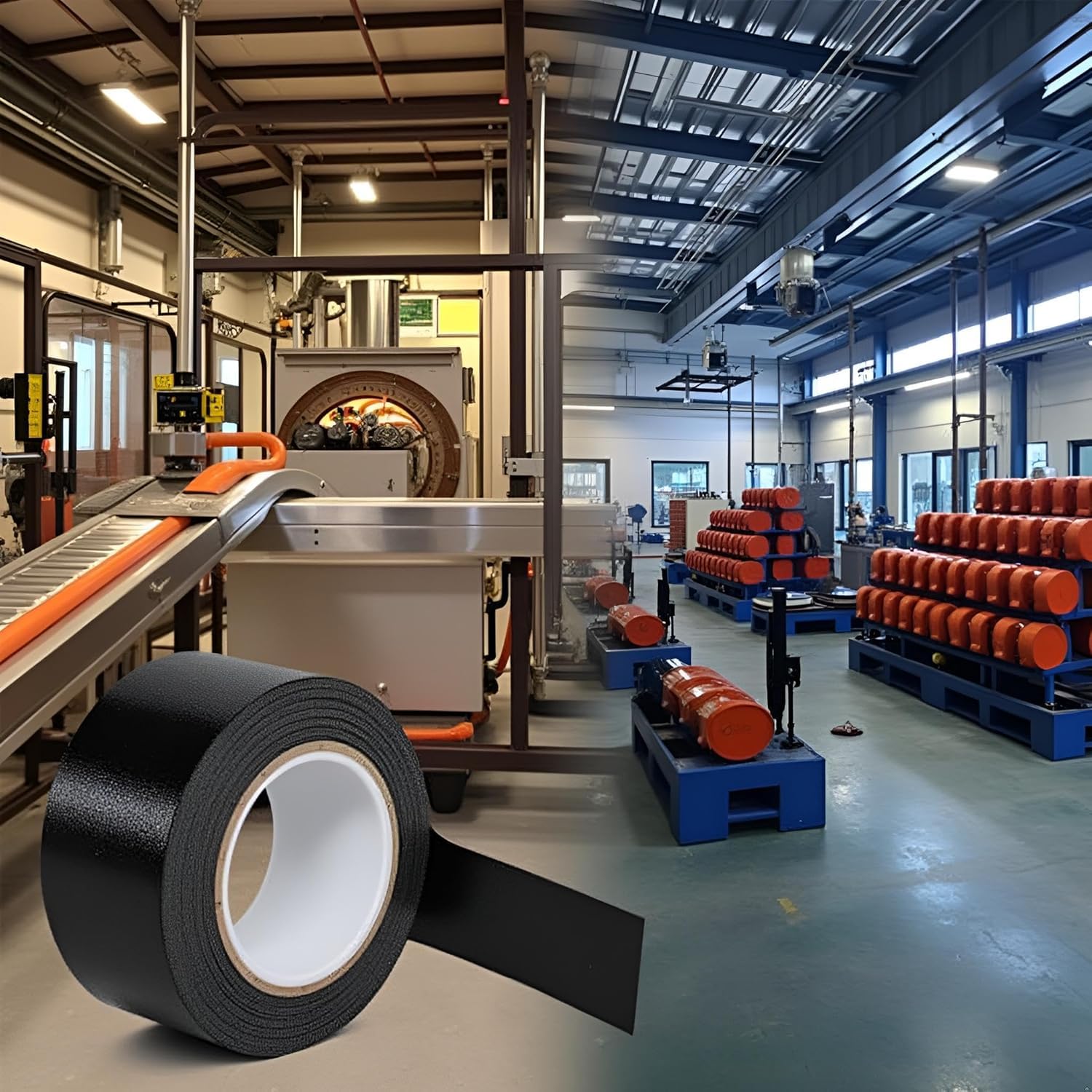 2Pcs Black 13mmx10m PTFE Teflon Tape Nonstick Tape 500℉ High-Temp Fiberglass Adhesive Tape High Temperature Tape