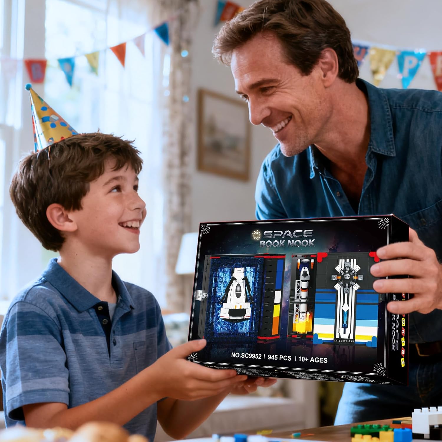 HOGOKIDS Space Book Nook product box showing the kit contents and design.