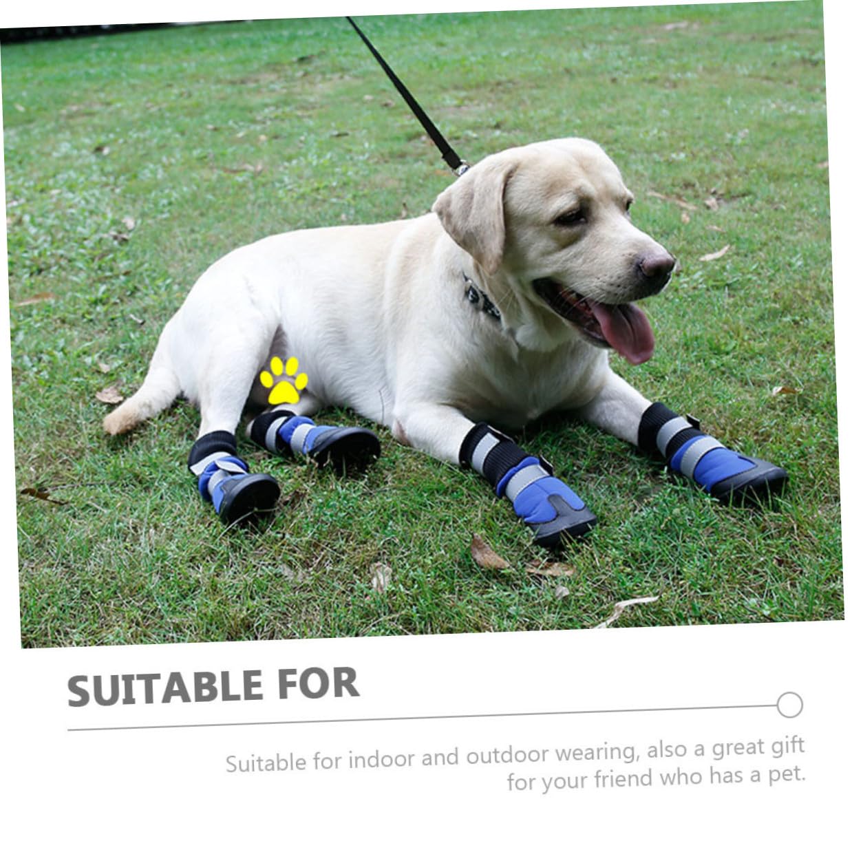 SUPVOX Lot de 4 Bottes Imperméables pour Chien Taille L, Chaussures Antidérapantes et Résistantes à L’Usure, Protège-Pattes Chaudes pour Chiens Moyens et Grands, Adaptées à L’extérieur