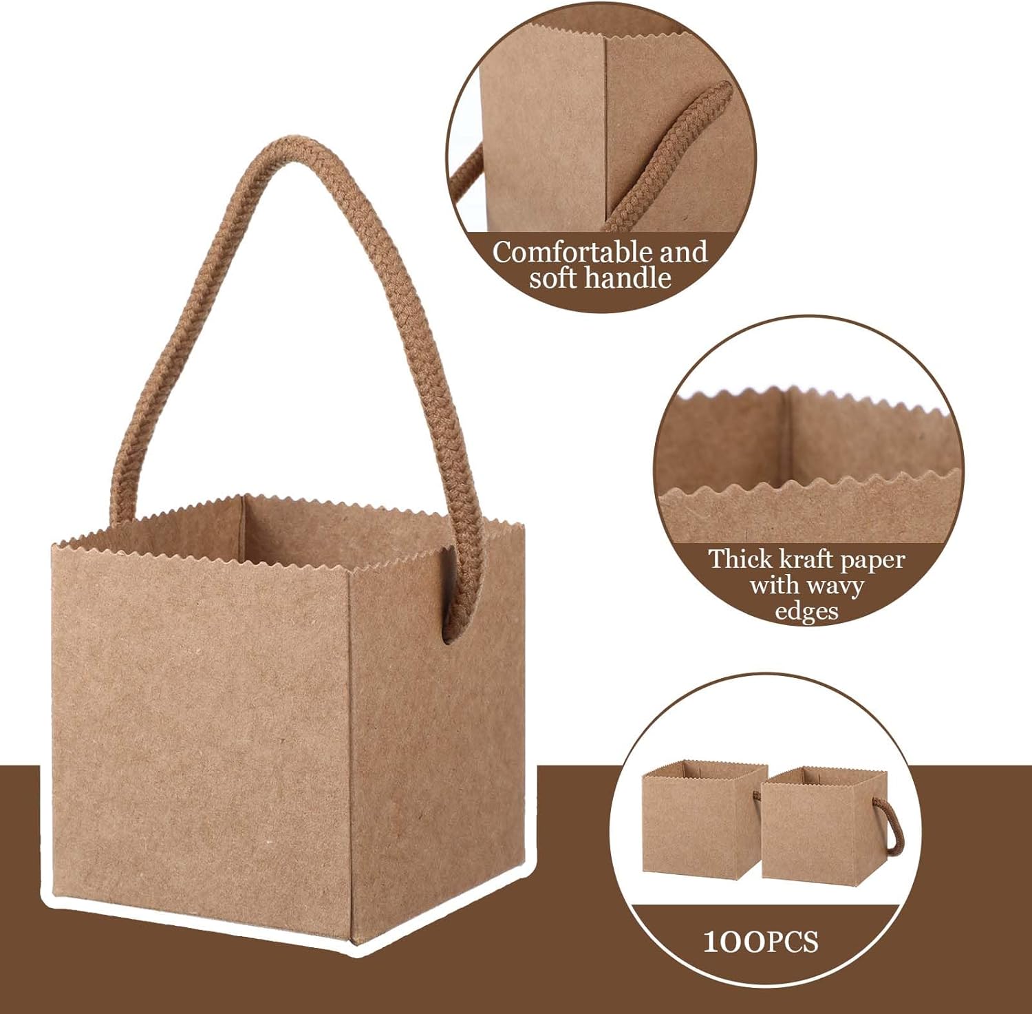 Lemecima 100Pcs Succulent Wrap Bags Succulent Gift Box Fits 2.5 Inch Pots Wedding, Baby Shower, Succulent Party Favors for Guests - Image 3