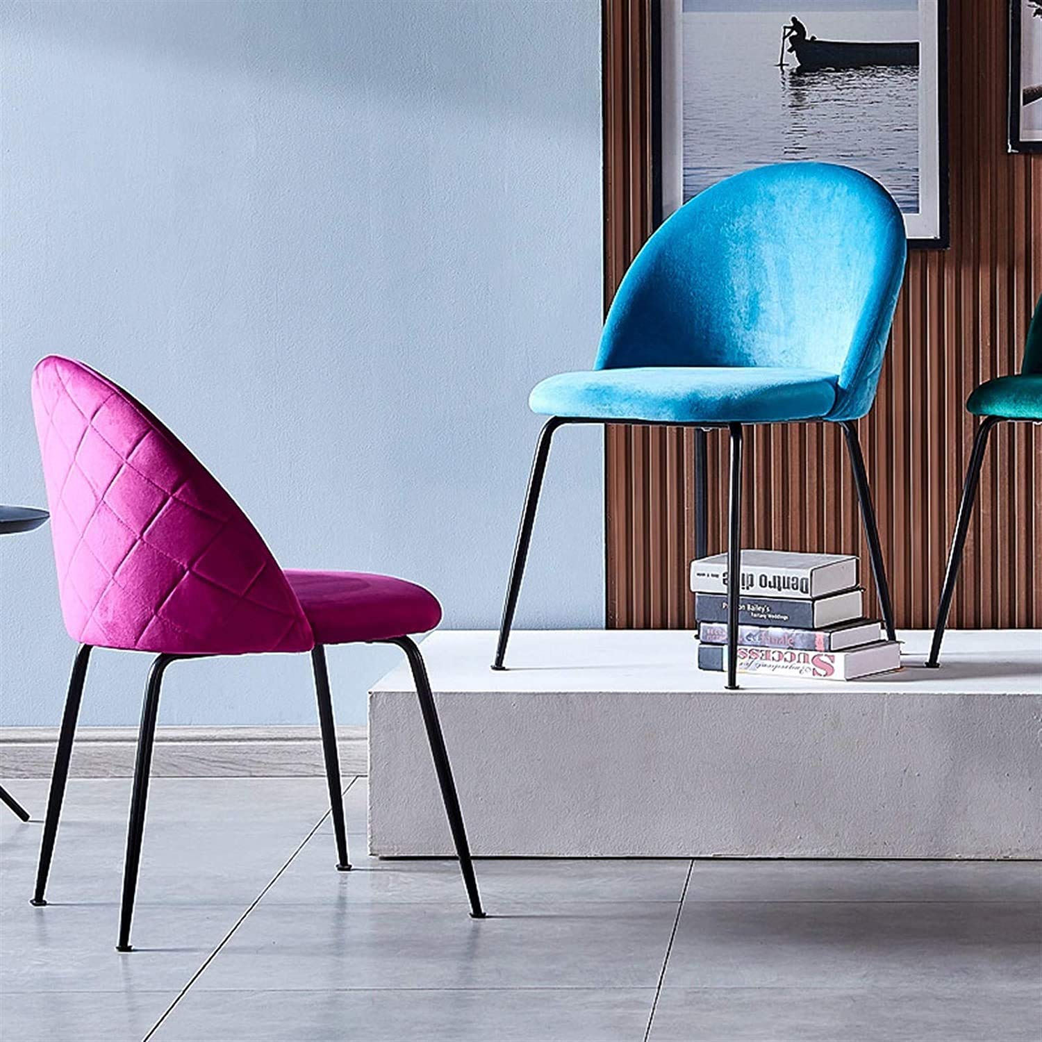 ダイニングチェア ブラック ベルベット生地 椅子 チェア Amazon｜キッチン ダイニングルーム用家具 チェア ベルベット