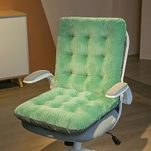 Cushion Pad for Office Rocking Chair, Backrest Support, Car Seat Cushion with Non-slip Strap Green 39.4x15.74in