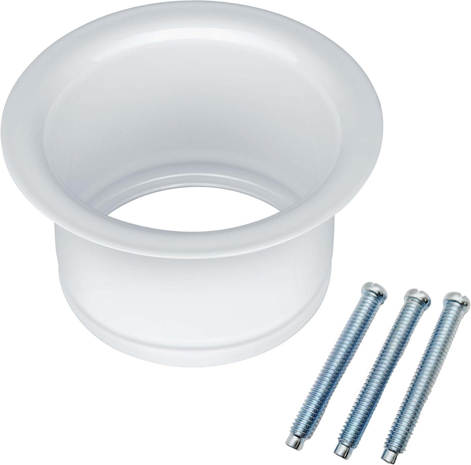 Mr. Scrappy White Extended Depth Garbage Disposal Mount for 3-Bolt Mounted Disposers, Sinks 3/4 inch to 1-3/4 inch Thick