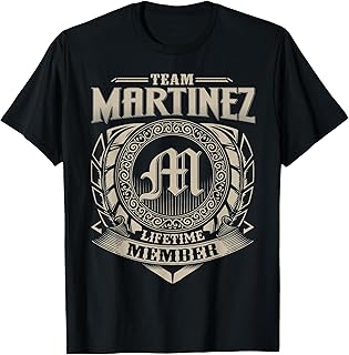 Team MARTINEZ Lifetime Member Vintage MARTINEZ Family T-Shirt