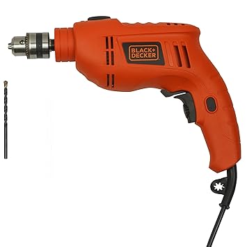 BLACK+DECKER TB555 550W Reversible Hammer Drill With DEWALT DW530600C-B1 6.0mm x 100.0mm Masonry Bit