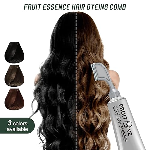 Miniatura 2 de Crema natural para teñir el cabello con frutas y plantas, esencia de tinte para el cabello vegetal, peine para teñir el cabello con esencia de