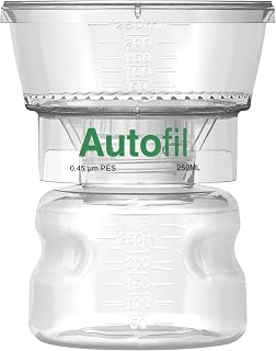 Foxx Life Sciences 1141-RLS Autofil Sterile Disposable Vacuum Filter Units with 0.45um PES Membrane for Prefiltration or Clarification, 250mL, Pack of 12