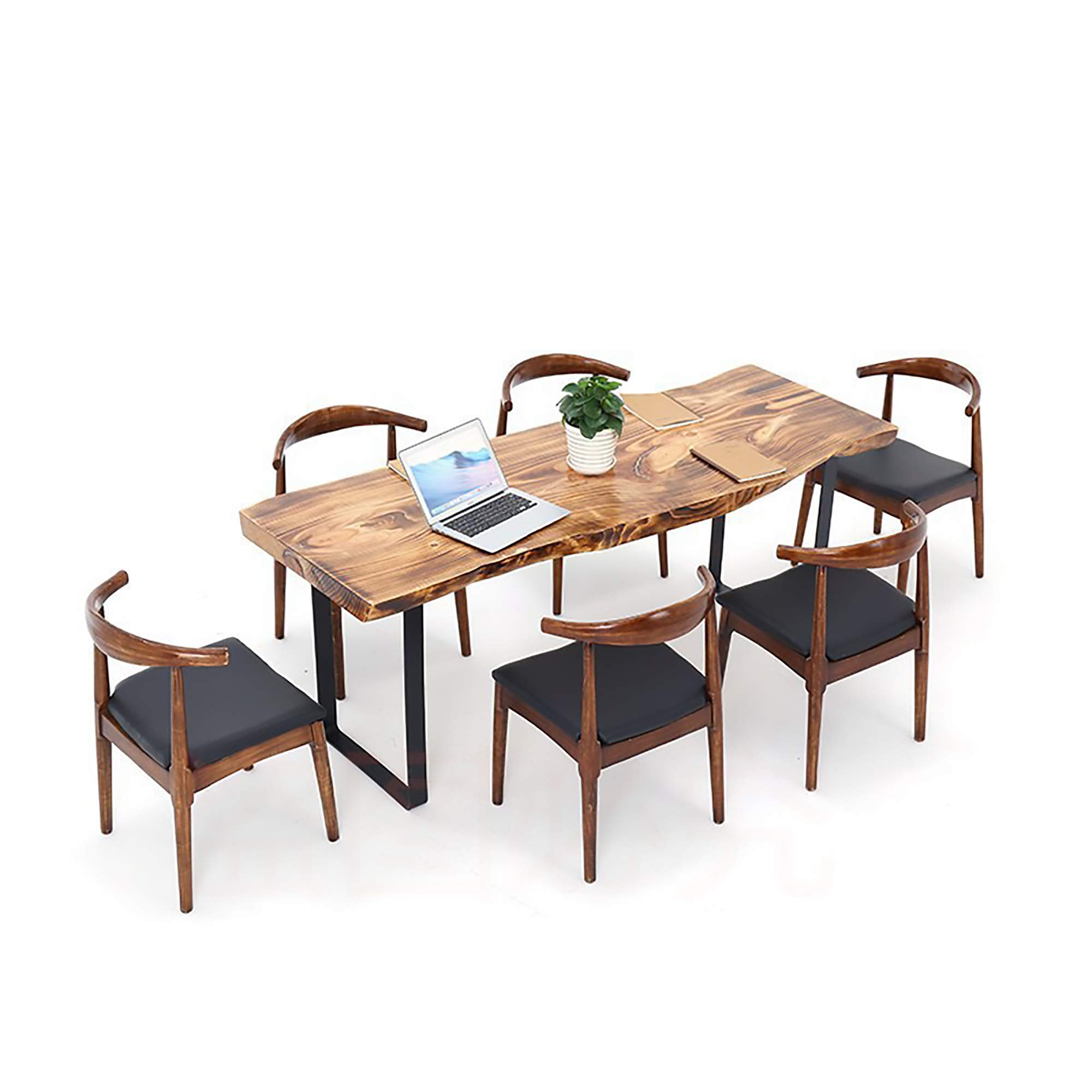 MKMKTDining Table, Dining Table Pine Wood, Desk, Kitchen Furniture, Office Furniture, Table Top Thickness 5 cm Without Chair, Multiple Sizes, 180 x 80 x 75 cm