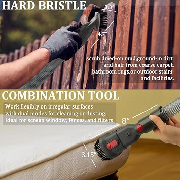 Attachments Kit for Dyson V15 V15s V9 V8 V11 V12 V10 V7 Gen5 Cordless Vacuum Cleaner,Compatible with Detect/Absolute/Outsize/Slim Accessories Replacement Brush Parts