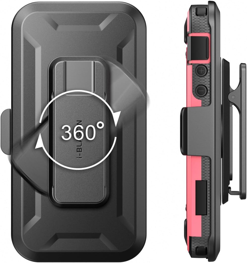 iPhone 5S Case, [Heave Duty] i-Blason Armorbox Slim Hybrid Dual Layer Case with Front Cover and Built-in Screen Protector/Impact Resistant Bumpers Cover with Holster for Apple iPhone 5/5S (pink)