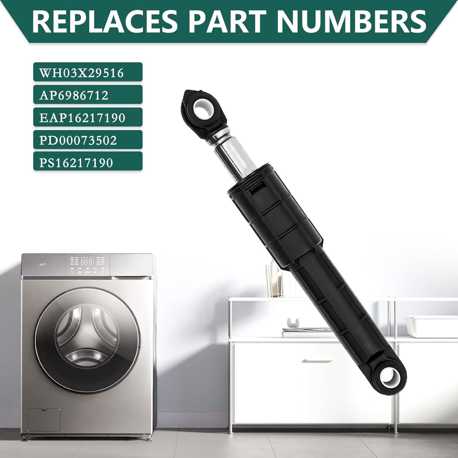 WH03X29516 Washer Shock Absorbers 4PCS Compatible with GE Washer, WH03X29516 Shock Absorbers Replaces PD00073502 PS16217190 AP6986712 EAP16217190