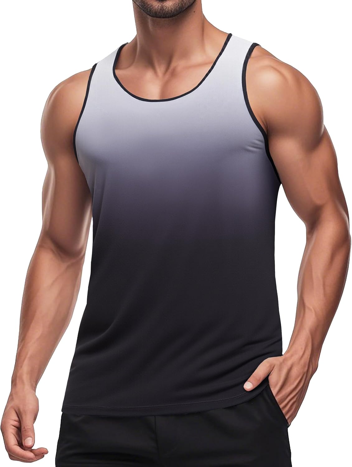 MAGCOMSEN Men's Muscle Tank Tops UPF80+ Workout Tank Sleeveless Quick Dry Bodybuilding Shirts