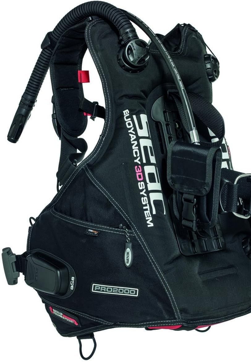 SEAC Pro 2000 BCD Buoyancy Compensator Black : Sports & Outdoors