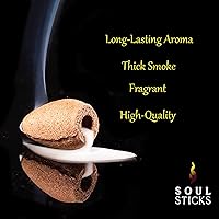 Vista 4 de Soul Sticks Conos de incienso de reflujo – 40 conos orgánicos hechos a mano para quemador de cascada Paquete de 4 aromas aromáticos de larga