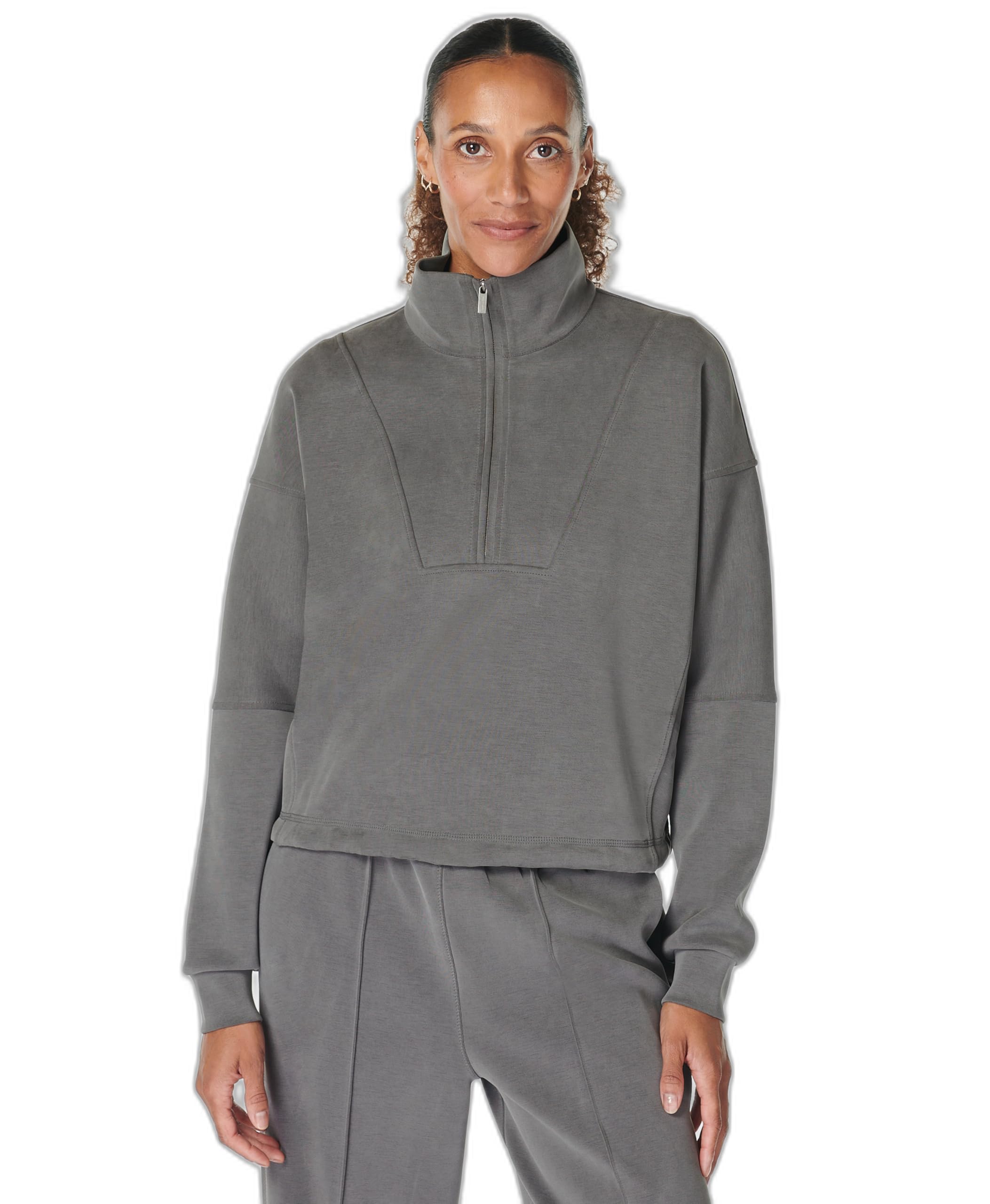 Sweat à Capuche Sweaty Betty Femme XS – Bleu – Fermeture éclair Intégrale