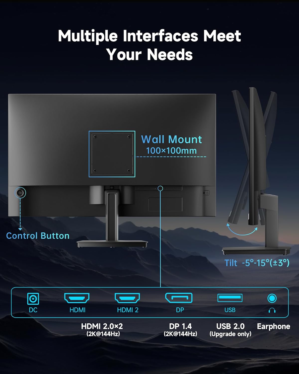 KTC 27 Inch QHD(2560 * 1440) 100Hz Computer Monitor – IPS Panel, Anti-Blue Light Screen, 100% High Color Gamut, 123% sRGB, Support FreeSync and GSync, PC Monitor for Casual Gaming and Working 8