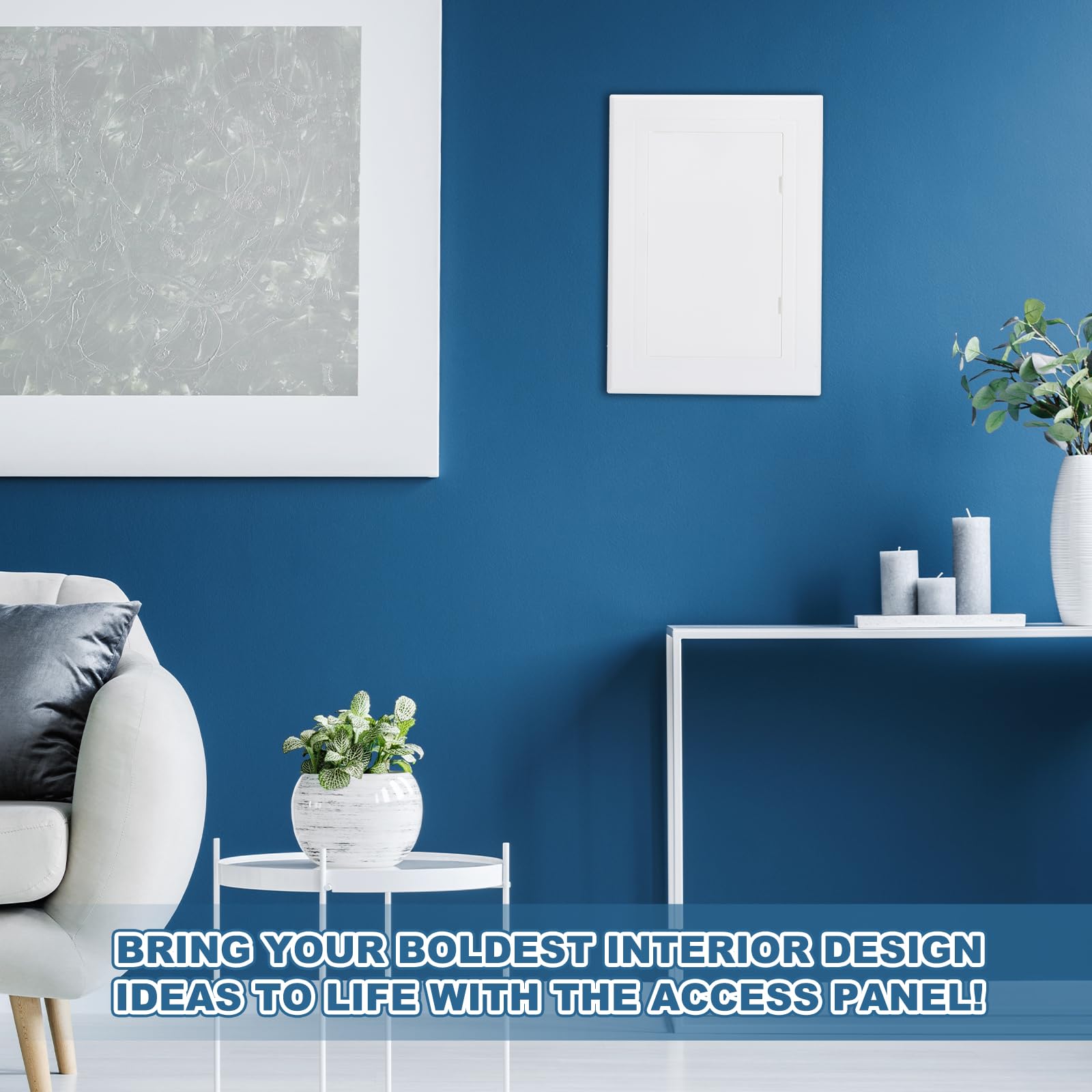 PATIKIL Panel De Acceso Para Drywall 245x345mm, Paneles De Plástico ABS Para Escotilla De Inspección Puerta De Acceso Con Cinta Adhesiva De Doble Cara Para Cubierta De Caja De Techo,Blanco